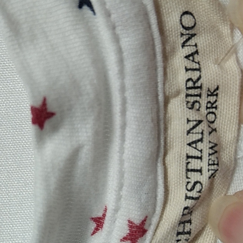 FINAL SALE! Christian Siriano V-Neck Star Print Tee Sz.S Like New - Picture 3 of 7